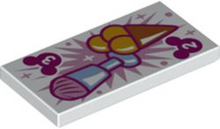Plaatje in Gallery viewer laden, LEGO® los onderdeel Tegel met Motief Wit 87079pb0970