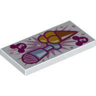 Plaatje in Gallery viewer laden, LEGO® los onderdeel Tegel met Motief Wit 87079pb0970