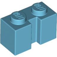 Plaatje in Gallery viewer laden, LEGO® los onderdeel Steen Aangepast Medium Azuurblauw 4216