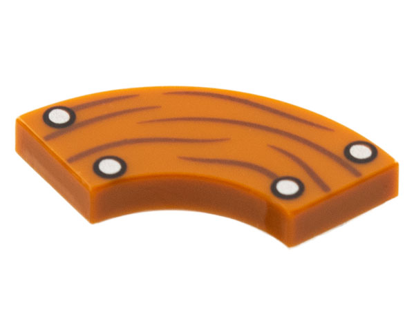 LEGO® Tegel Rond met Motief Donker Oranje 27925pb007
