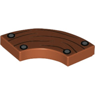 Plaatje in Gallery viewer laden, LEGO® Tegel Rond met Motief Donker Oranje 27925pb007