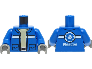 LEGO® los onderdeel Lijf met Motief Blauw 973pb4351c01
