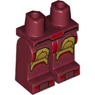 Plaatje in Gallery viewer laden, LEGO® los onderdeel Benen met Motief Donkerrood 970c00pb1250