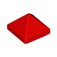 LEGO® los onderdeel Dakpan Algemeen in kleur Rood 22388