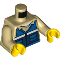 Plaatje in Gallery viewer laden, LEGO® los onderdeel Lijf met Motief Geelbruin 973pb4291c01