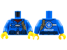 Plaatje in Gallery viewer laden, LEGO® los onderdeel Lijf met Motief Blauw 973pb4391c01
