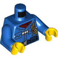 Plaatje in Gallery viewer laden, LEGO® los onderdeel Lijf met Motief Blauw 973pb4391c01