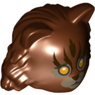 LEGO® los onderdeel Hoofddeksels Roodachtig Bruin 18513pb01