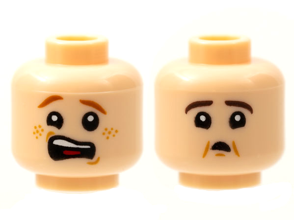LEGO® los onderdeel Hoofd in kleur Lichte Noga 3626cpb2809