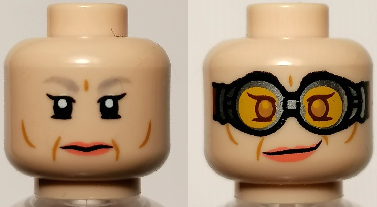 LEGO® los onderdeel Hoofd in kleur Lichte Noga 3626cpb2874