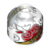 LEGO® los onderdeel Hoofd in kleur Doorzichtig 28621pb0031