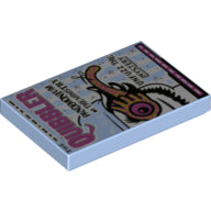 Plaatje in Gallery viewer laden, LEGO® los onderdeel Tegel met Motief in kleur Wit 26603pb023
