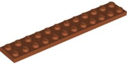 LEGO® los onderdeel Plaat Algemeen Donker Oranje 2445