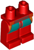 LEGO® los onderdeel Benen met Motief Rood 970c00pb1274