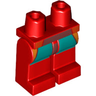 LEGO® los onderdeel Benen met Motief Rood 970c00pb1274