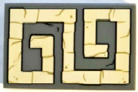 LEGO® Tegel met Motief Donker Blauwachtig Grijs 26603pb329