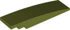 LEGO® los onderdeel Dakpan Gebogen in kleur Olijfgroen 42918