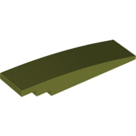 Plaatje in Gallery viewer laden, LEGO® los onderdeel Dakpan Gebogen in kleur Olijfgroen 42918