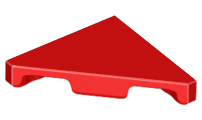 LEGO® los onderdeel Tegel Aangepast in kleur Rood 35787