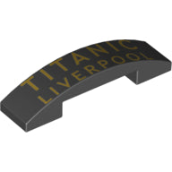 Plaatje in Gallery viewer laden, LEGO® onderdeel Dakpan Gebogen met Motief Zwart 93273pb166