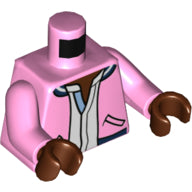 Plaatje in Gallery viewer laden, LEGO® los onderdeel Lijf met Motief Fel Roze 973pb4481c01