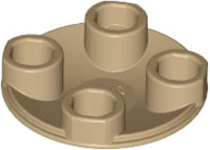 Plaatje in Gallery viewer laden, LEGO® los onderdeel Plaat Rond Donker Geelbruin 2654