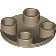 LEGO® los onderdeel Plaat Rond Donker Geelbruin 2654