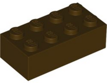 Plaatje in Gallery viewer laden, LEGO® los onderdeel Steen in kleur Donker Bruin 3001