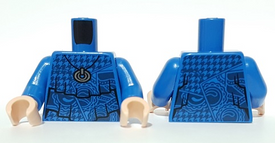 LEGO® los onderdeel Lijf met Motief Blauw 973pb4483c01