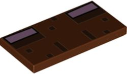 LEGO® Tegel met Motief Roodachtig Bruin 87079pb0990
