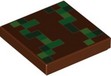 Plaatje in Gallery viewer laden, LEGO® onderdeel Tegel met Motief Roodachtig Bruin 3068pb1790