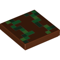 LEGO® onderdeel Tegel met Motief Roodachtig Bruin 3068pb1790