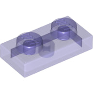 Plaatje in Gallery viewer laden, LEGO® los onderdeel Plaat Algemeen Doorzichtig Paars 3023