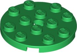 LEGO® los onderdeel Plaat Rond in kleur Groen 60474