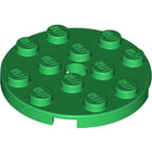 LEGO® los onderdeel Plaat Rond in kleur Groen 60474