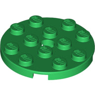 LEGO® los onderdeel Plaat Rond in kleur Groen 60474
