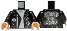 Plaatje in Gallery viewer laden, LEGO® los onderdeel Lijf met Motief Zwart 973pb4444c01
