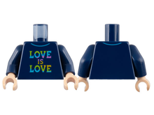 Plaatje in Gallery viewer laden, LEGO® los onderdeel Lijf met Motief Donkerblauw 973pb4445c01