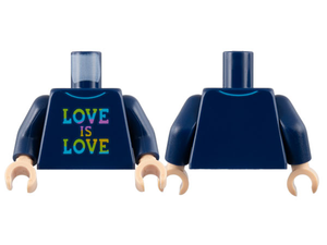 LEGO® los onderdeel Lijf met Motief Donkerblauw 973pb4445c01