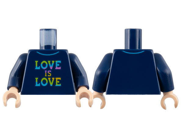 LEGO® los onderdeel Lijf met Motief Donkerblauw 973pb4445c01