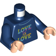 Plaatje in Gallery viewer laden, LEGO® los onderdeel Lijf met Motief Donkerblauw 973pb4445c01