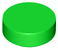 LEGO® los onderdeel Tegel Rond in kleur Fel Groen 98138