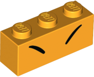 LEGO® Steen met Motief Helder Licht Oranje 3622pb132