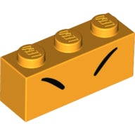 LEGO® Steen met Motief Helder Licht Oranje 3622pb132