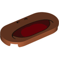 Plaatje in Gallery viewer laden, LEGO® Tegel Rond met Motief Donker Oranje 66857pb013