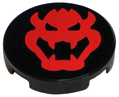 LEGO® los onderdeel Tegel Rond met Motief Zwart 14769pb513