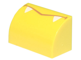 LEGO® onderdeel Dakpan Gebogen met Motief Geel 37352pb016