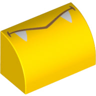 LEGO® onderdeel Dakpan Gebogen met Motief Geel 37352pb016