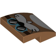 LEGO® Dakpan Gebogen met Motief Medium Noga 15068pb405