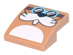 LEGO® Dakpan Gebogen met Motief Medium Noga 15068pb405